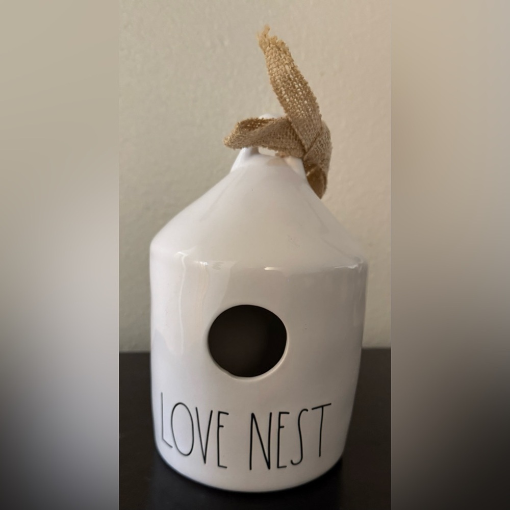 Rae Dunn “Love Nest” Cream Birdhouse | Farmhouse Home Decor | Ceramic Accent - Picture 3 of 4